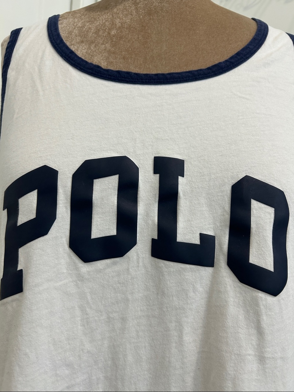 90’s Vintage Polo Ralph Lauren Team USA Flag Tank Top Stadium | Size XXL - Picture 5 of 10